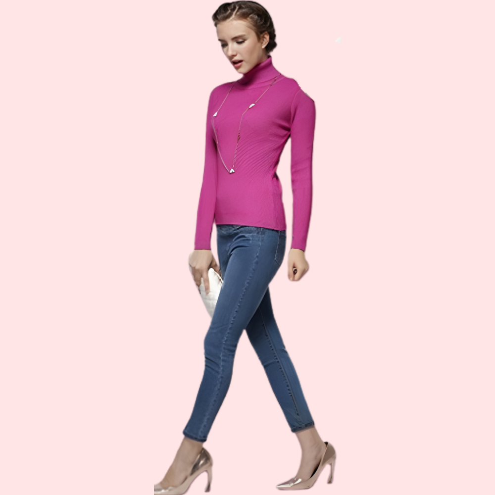 Women’s Winter High-Necked Cashmere Sweater