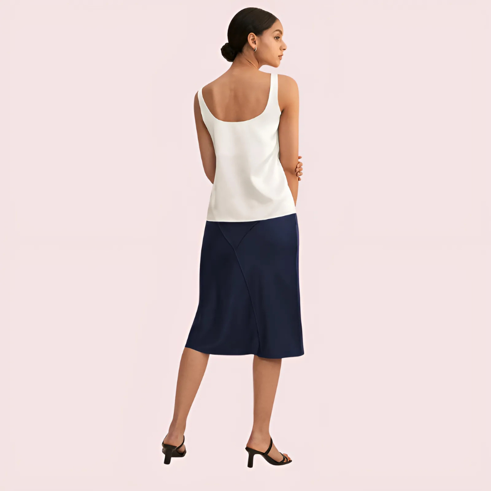 Silken Elegance Lace-Trim Camisole