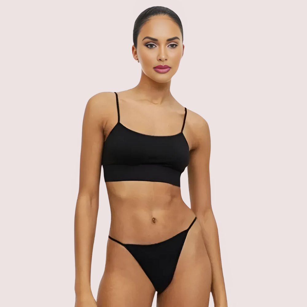 “PowerCurve Sports Bra & Thong Set”