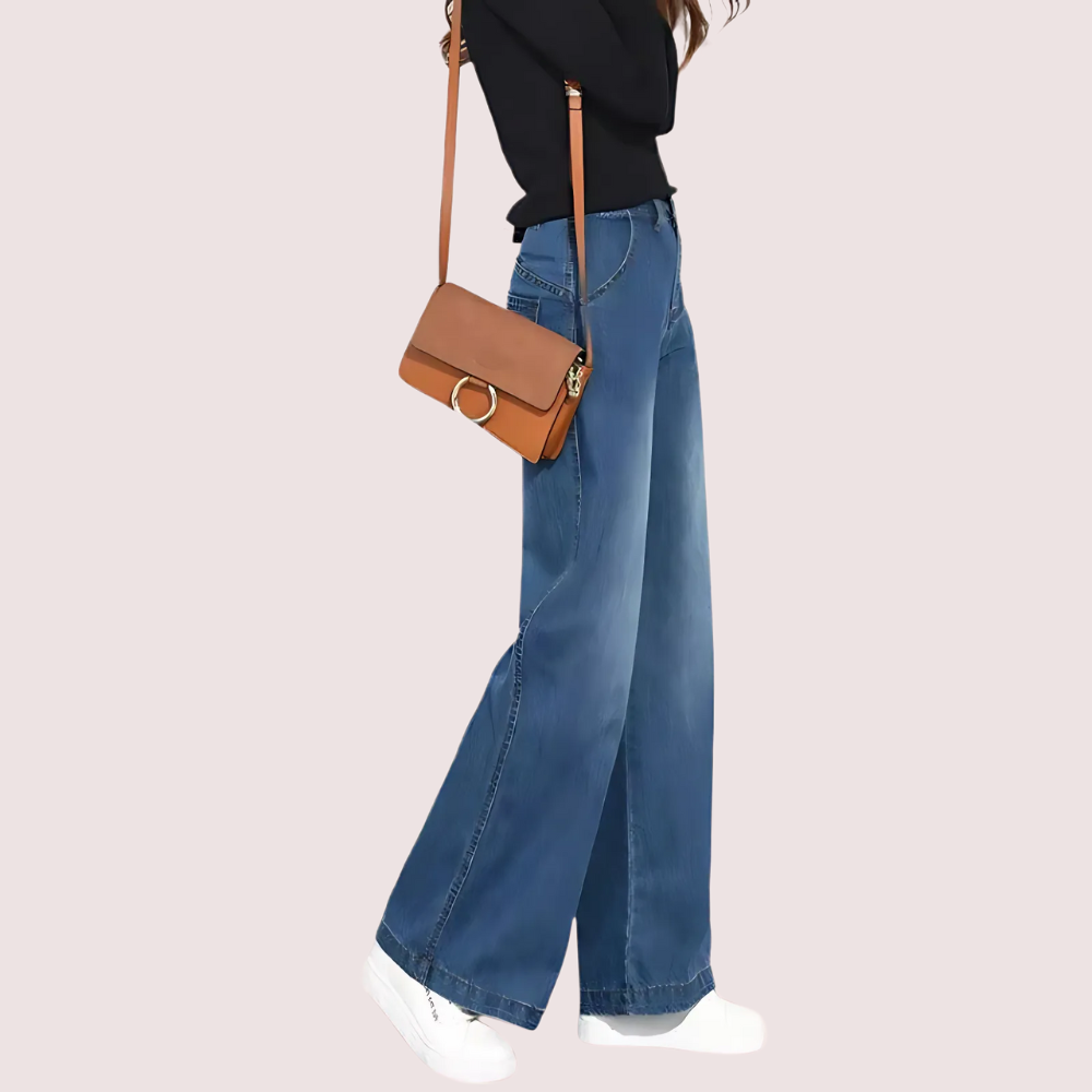 Women&#39;s Classic High Waist Wide Leg Jeans