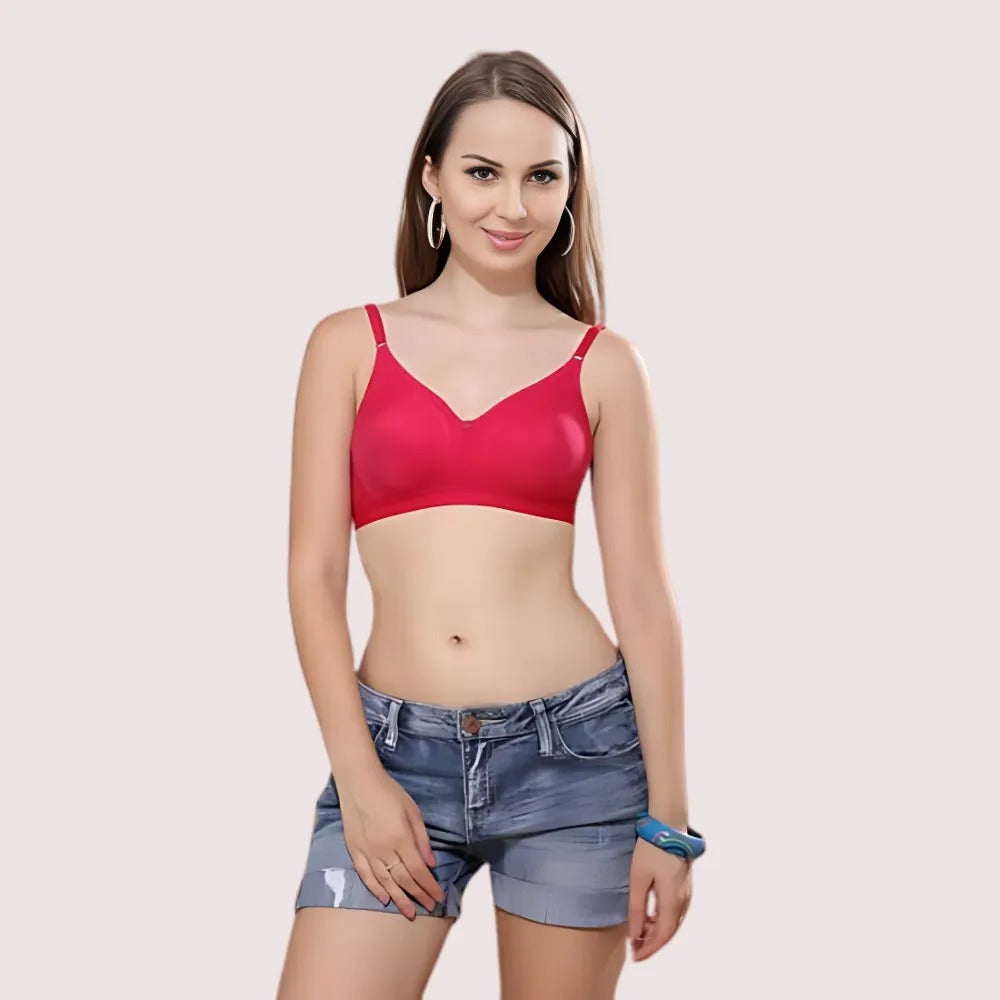 2 Pack Comfy padded non wired t shirt bra